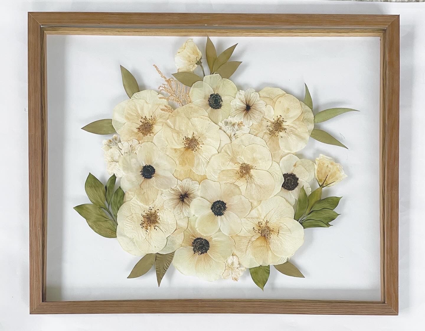 pressed bouquet floral frame